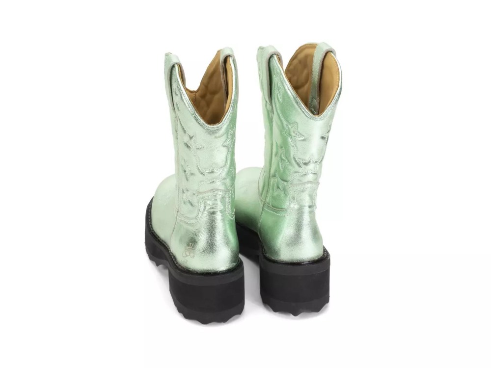 John Fluevog Ankle Cowboy - Mint | Platform Ankle Cowboy Boots