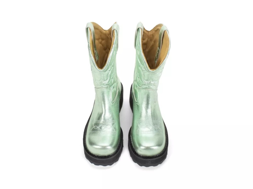 John Fluevog Ankle Cowboy - Mint | Platform Ankle Cowboy Boots