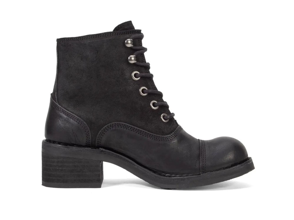 John Fluevog 441 Victor - Black | Lace-Up Ankle Boots
