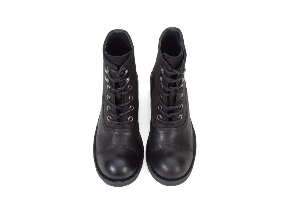 John Fluevog 441 Victor - Black | Lace-Up Ankle Boots