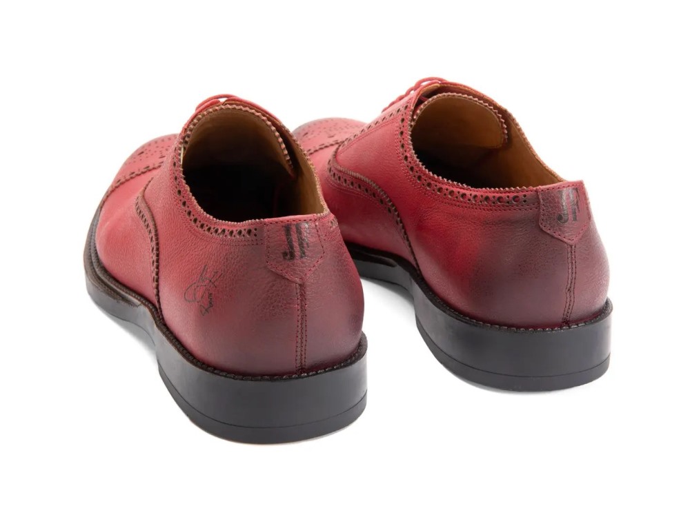 John Fluevog Administratrix - Red | Flexible Brogue Shoes