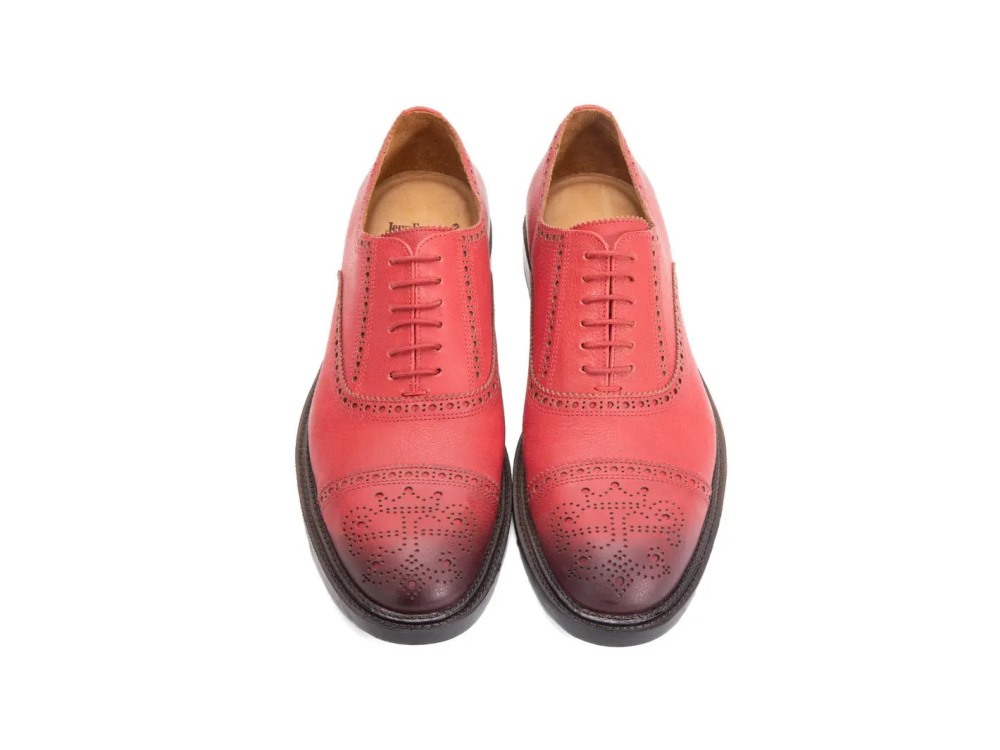 John Fluevog Administratrix - Red | Flexible Brogue Shoes