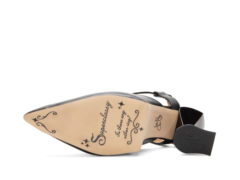 John Fluevog Naomi - Black | Strappy Slingback Heels