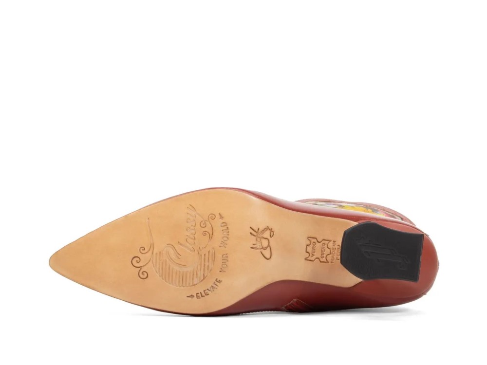 John Fluevog Chaminade - Floral/Brown | Vintage-Style Boots