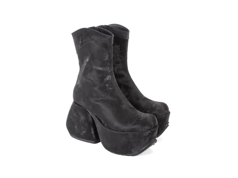 John Fluevog Jive - Rainy Black | Mid-Calf Platform Boots