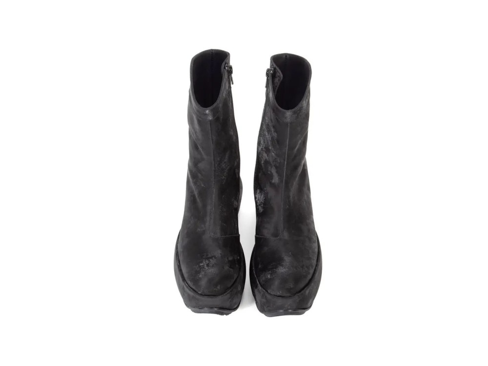 John Fluevog Jive - Rainy Black | Mid-Calf Platform Boots
