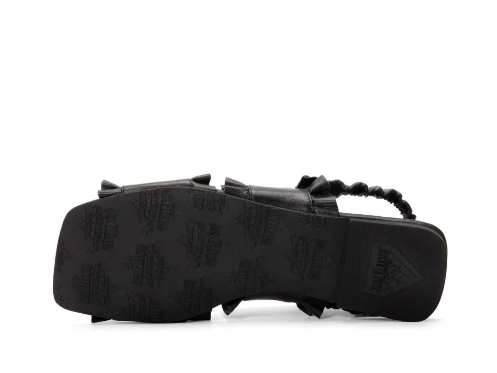 John Fluevog Iracema - Black | Flat Slingback Sandals