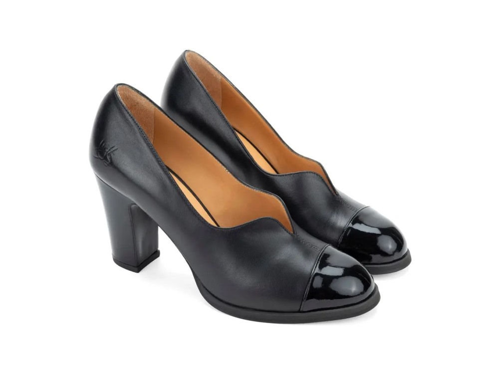 John Fluevog Iris - Black | Patent-Toed Pumps