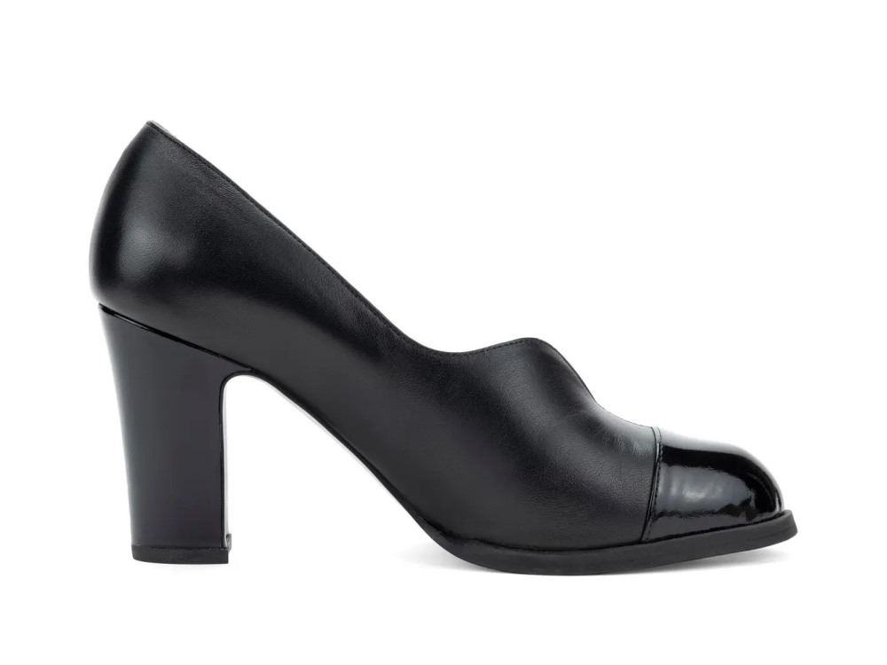John Fluevog Iris - Black | Patent-Toed Pumps