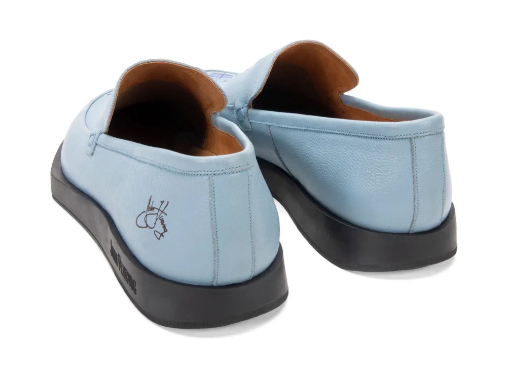 John Fluevog Dapper - Blue | Loafers with Stitching Pattern