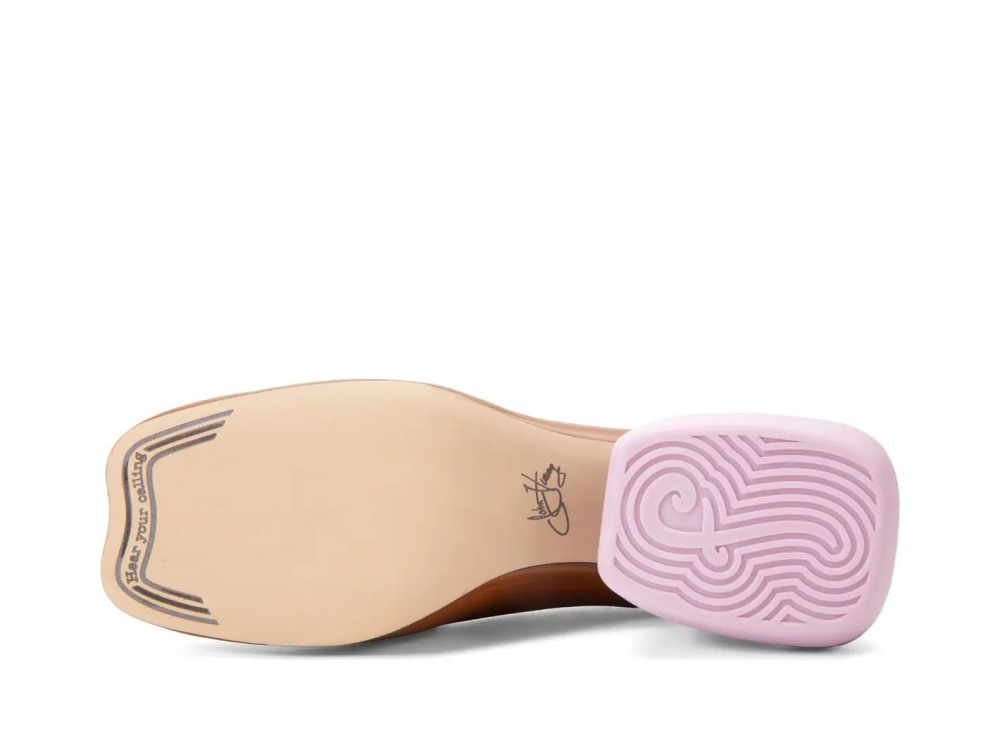 John Fluevog Bee - Brown/Pink | Penny Loafer Heels