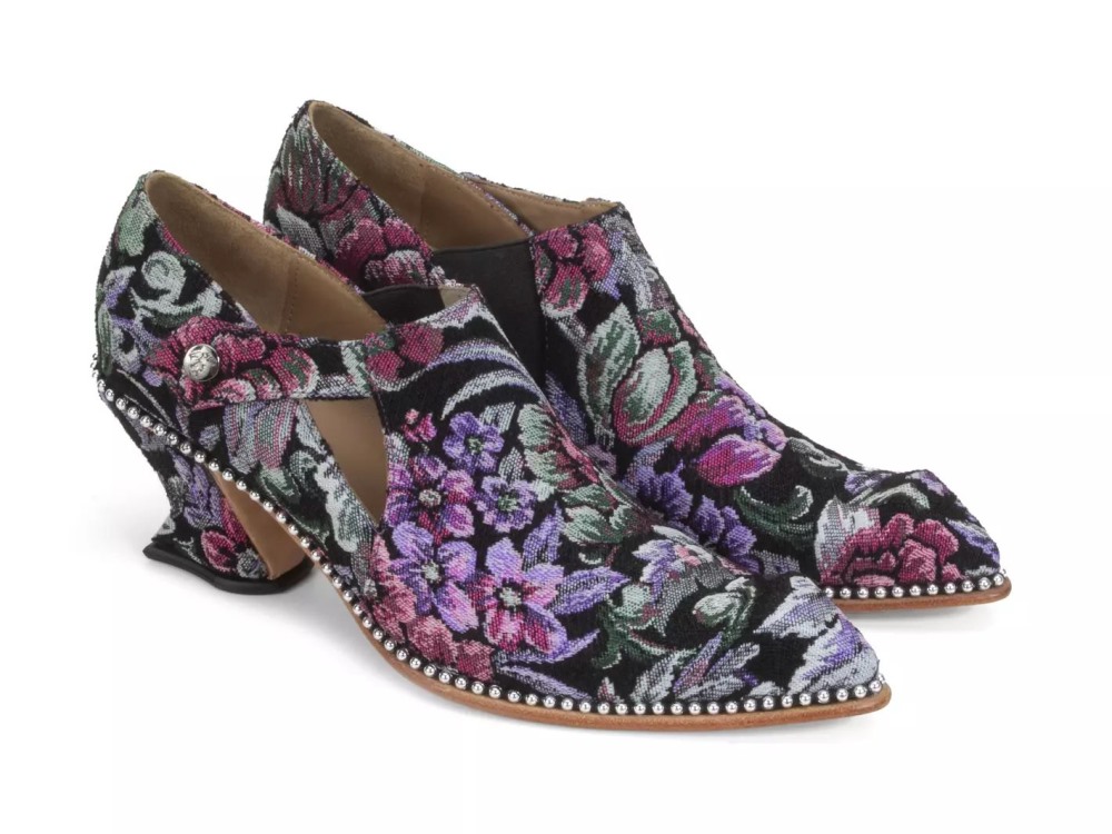 John Fluevog Lili - Tapestry | Elegant Slip-On Heels