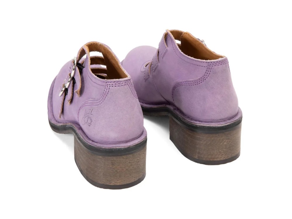 John Fluevog Phantom - Purple | Buckled Triple-Strap Shoes