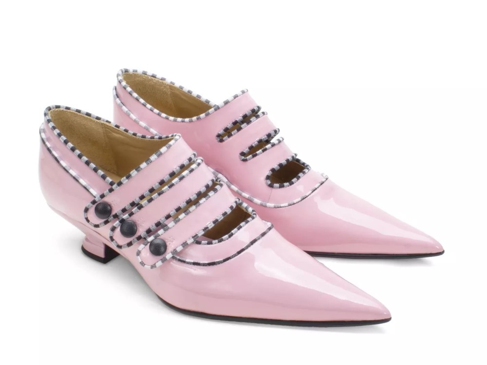John Fluevog Sheila - Pink | Triple-Strap Pumps