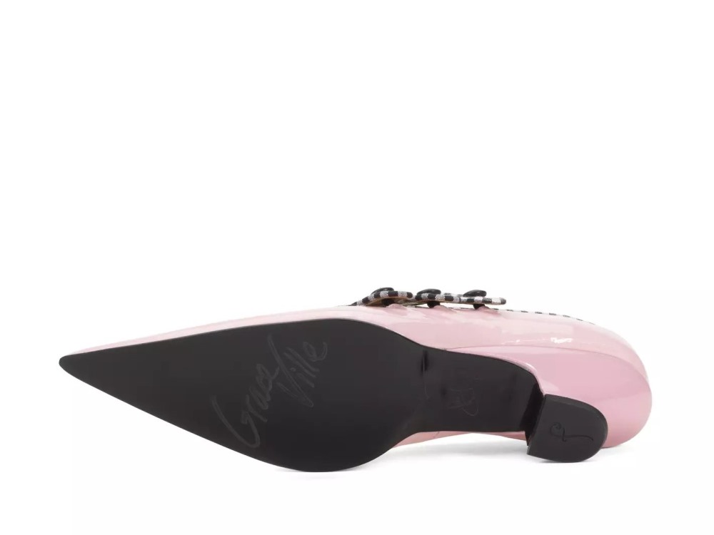John Fluevog Sheila - Pink | Triple-Strap Pumps