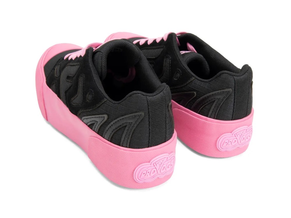 John Fluevog Agave - Black/Pink | Lace-Up Shoes with Mesh