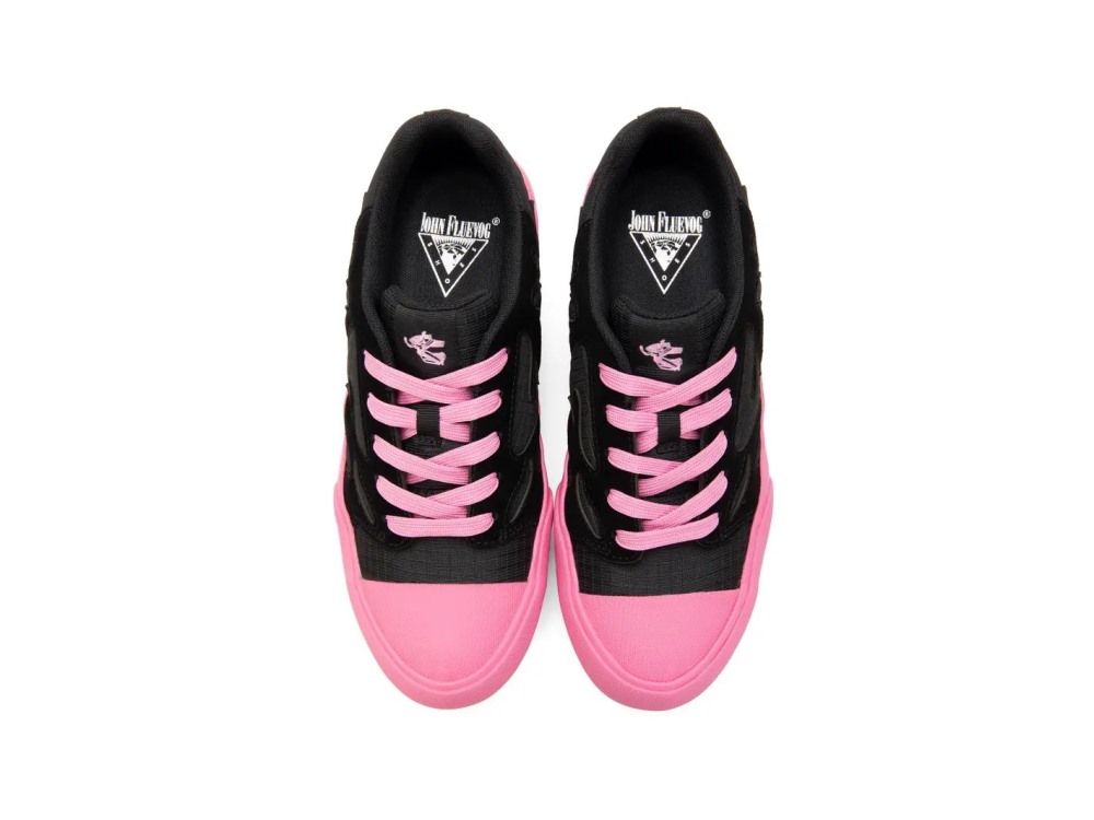 John Fluevog Agave - Black/Pink | Lace-Up Shoes with Mesh