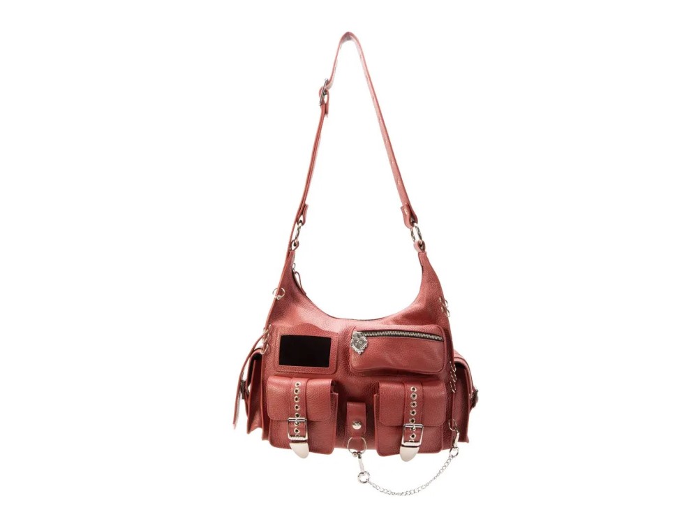 John Fluevog Anna Gothic - Brown | Shoulder Bag With Metal Hardware