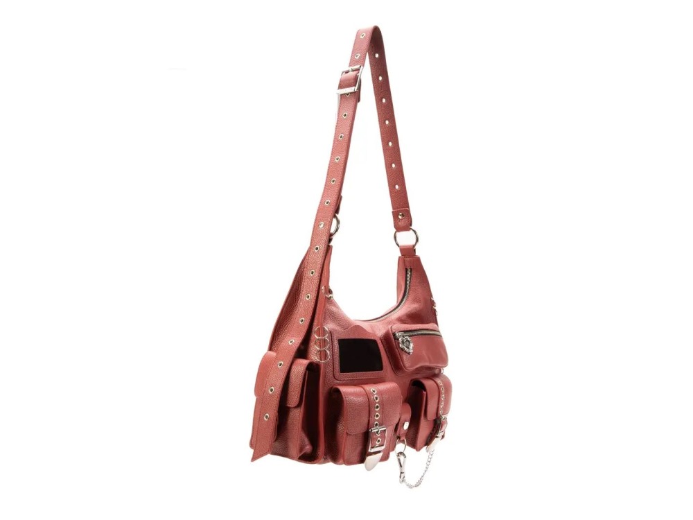 John Fluevog Anna Gothic - Brown | Shoulder Bag With Metal Hardware