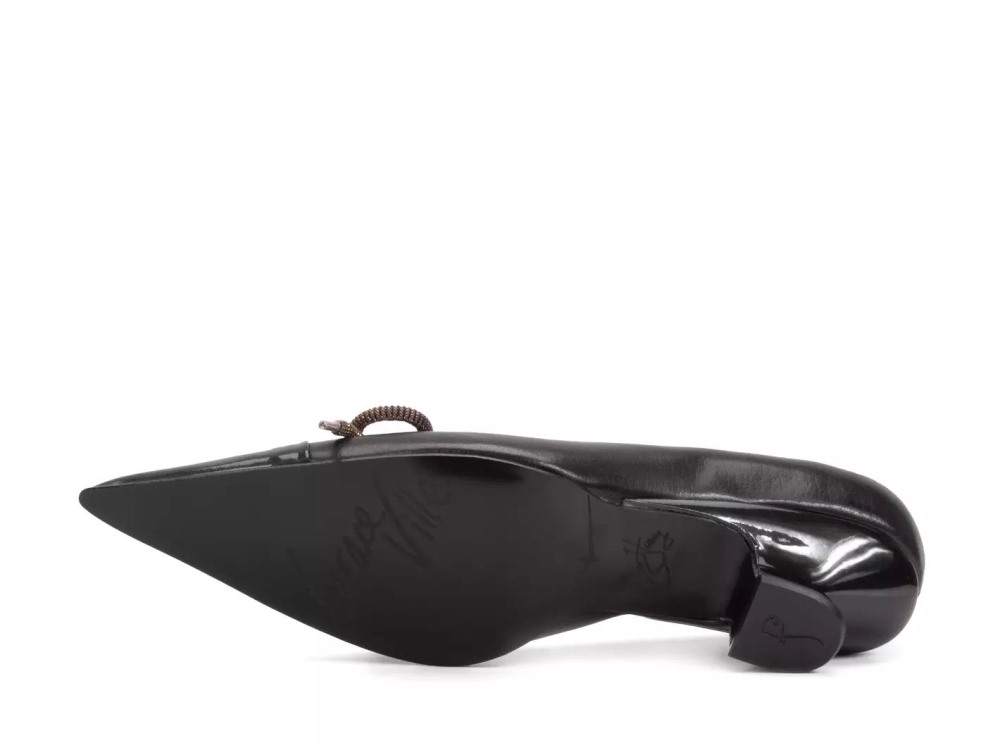 John Fluevog Anita - Black | Pointed Pumps with a Bow