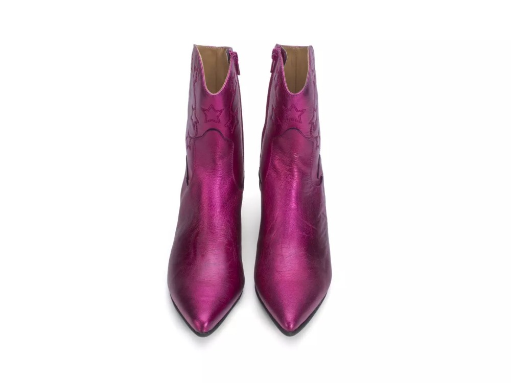 John Fluevog Noctiluca - Pink | Zip-Up Western Boots