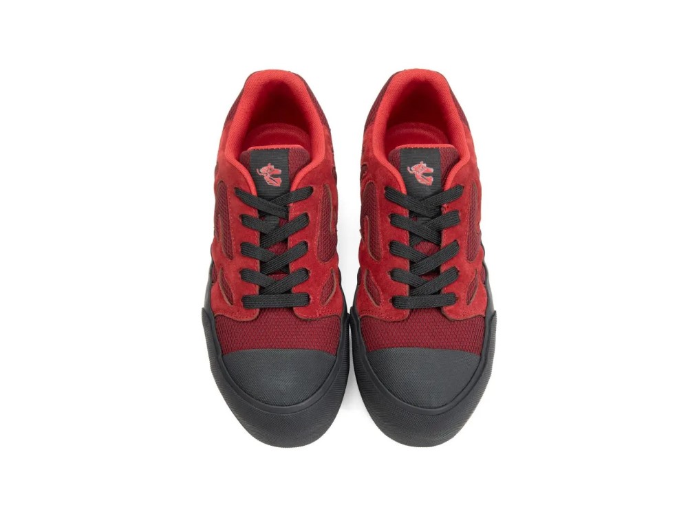 John Fluevog Agave - Burgundy | Lace-Up Shoes with Mesh