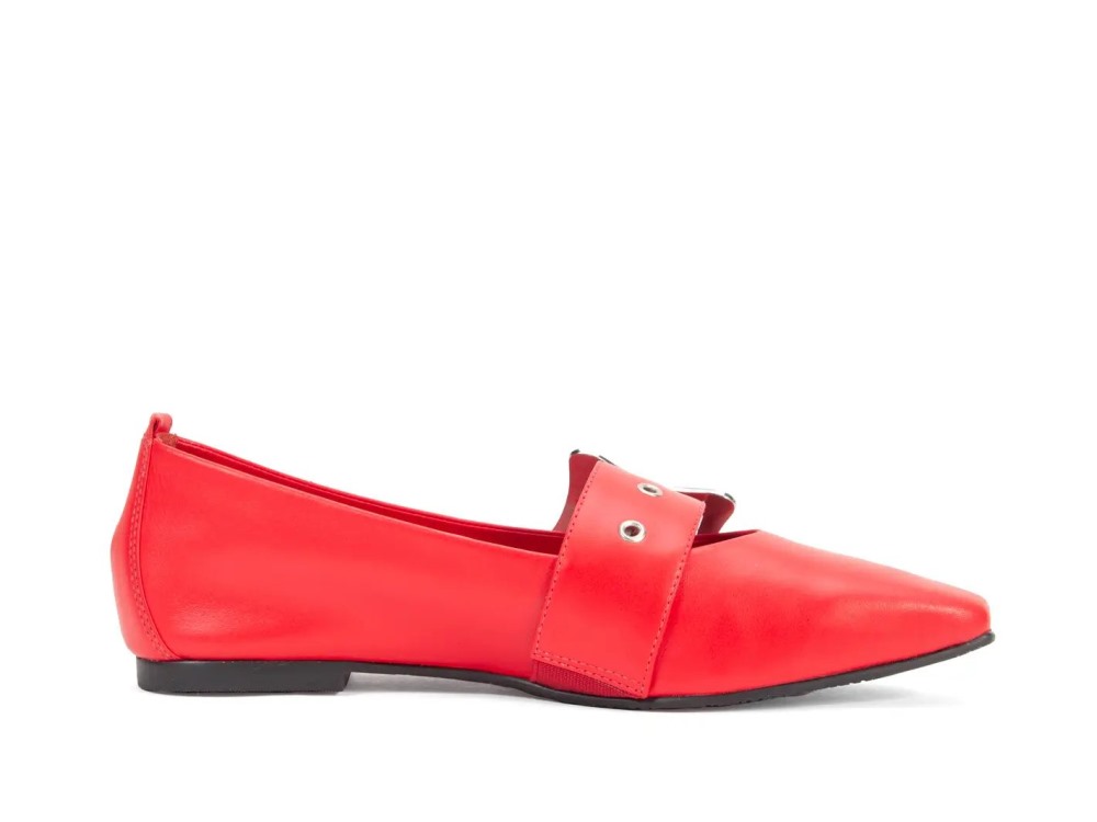 John Fluevog Misty - Red | Slip-On Mary Jane Flats