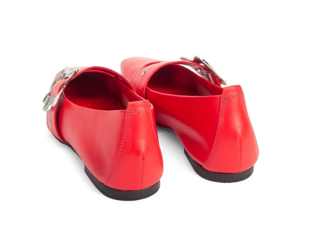 John Fluevog Misty - Red | Slip-On Mary Jane Flats