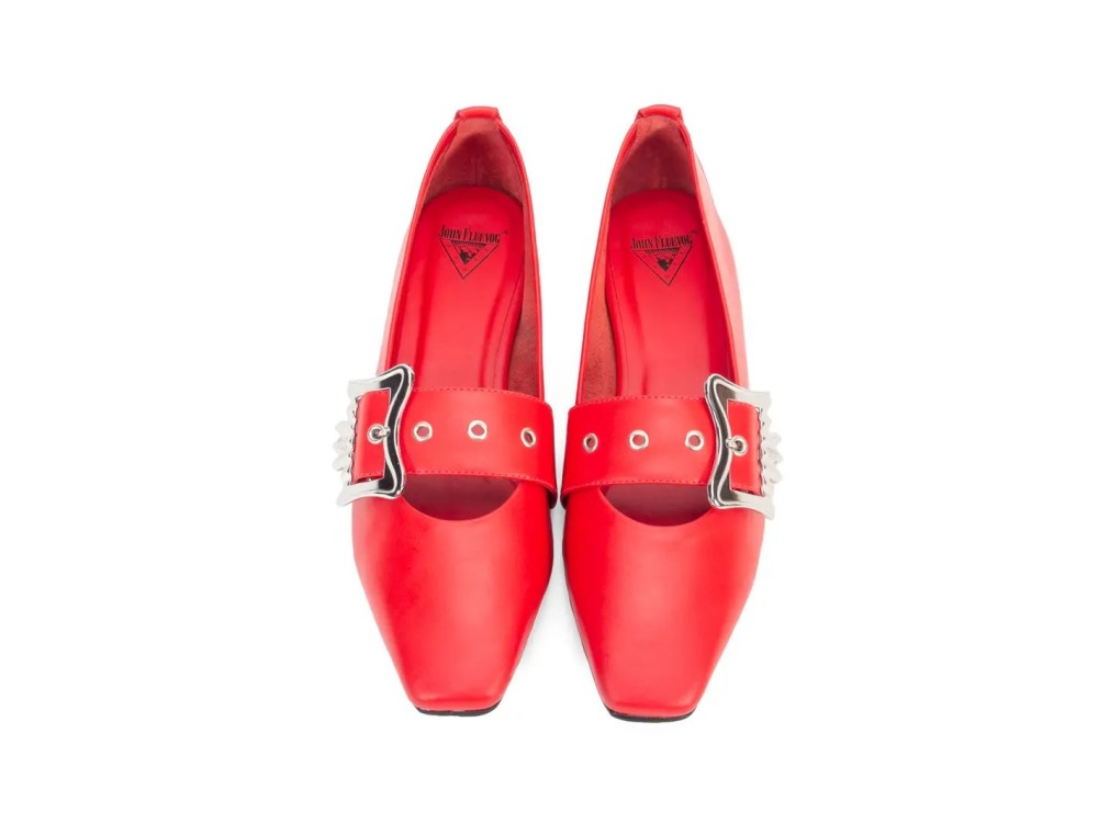 John Fluevog Misty - Red | Slip-On Mary Jane Flats