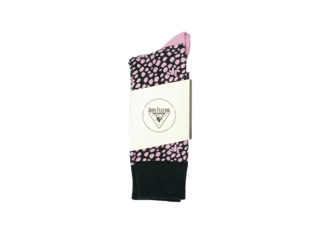 John Fluevog Coby - Green/Pink | Socks with Dotted Design