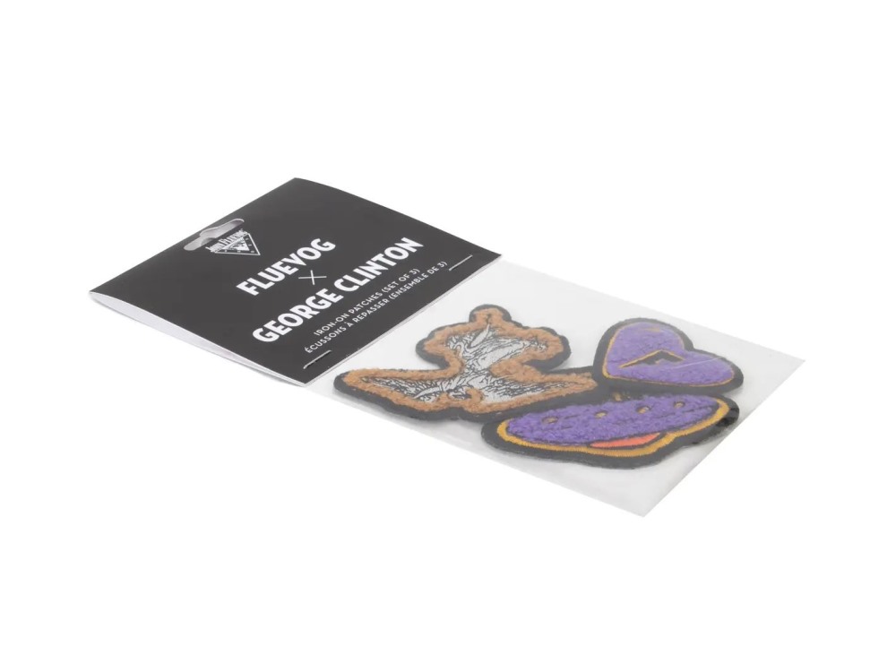 John Fluevog George Clinton Patch Pack - Purple/Orange | Iron-on patches (set of 3)