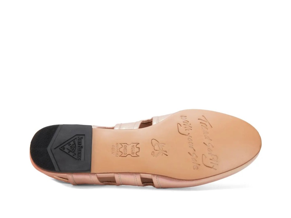 John Fluevog Sissone - Pink | Lace-Up Ballet Sandal Flats