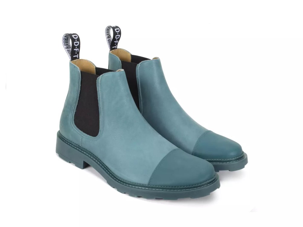 John Fluevog Archie - Teal | Casual Chelsea Boots