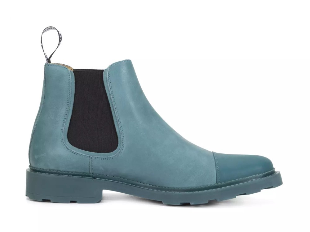John Fluevog Archie - Teal | Casual Chelsea Boots