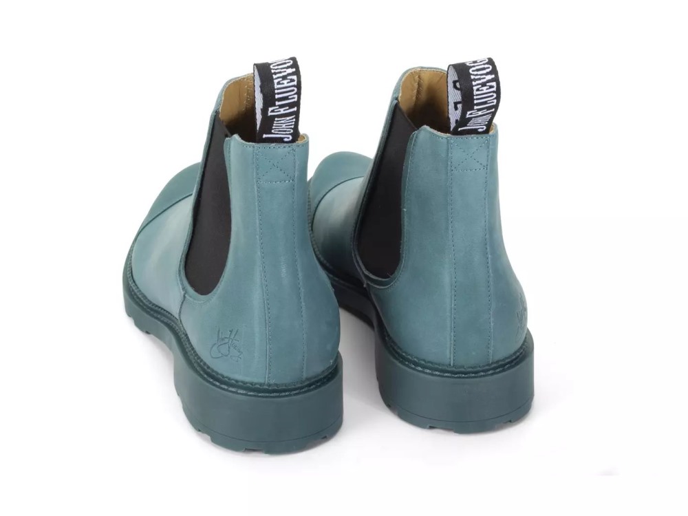 John Fluevog Archie - Teal | Casual Chelsea Boots