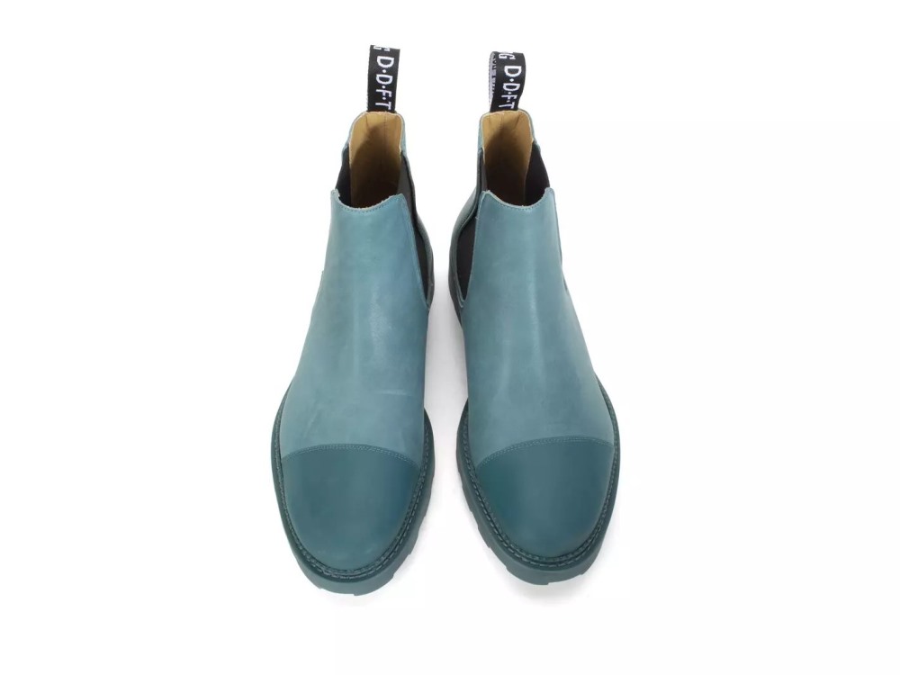 John Fluevog Archie - Teal | Casual Chelsea Boots