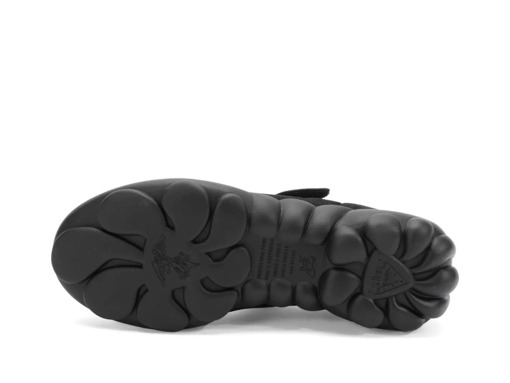 John Fluevog Pilot - Black Vegan | Vegan Mary Janes with Mesh and Velcro