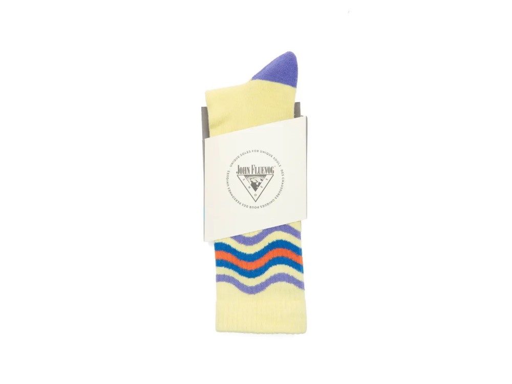John Fluevog Charlie - Yellow/Purple | Freddy Varsity Socks