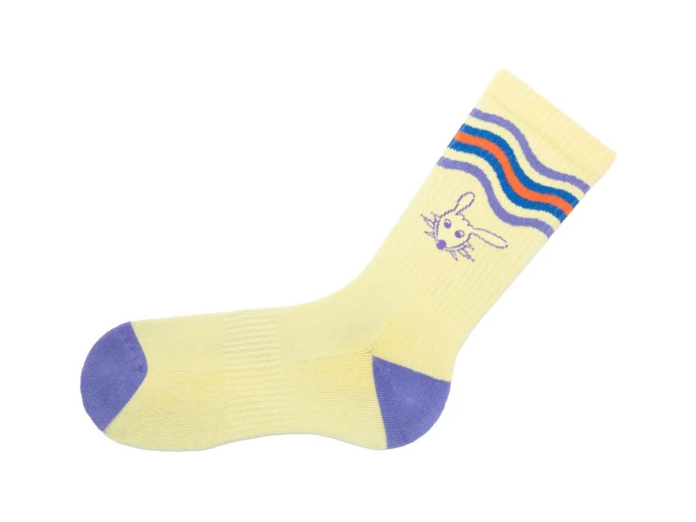 John Fluevog Charlie - Yellow/Purple | Freddy Varsity Socks