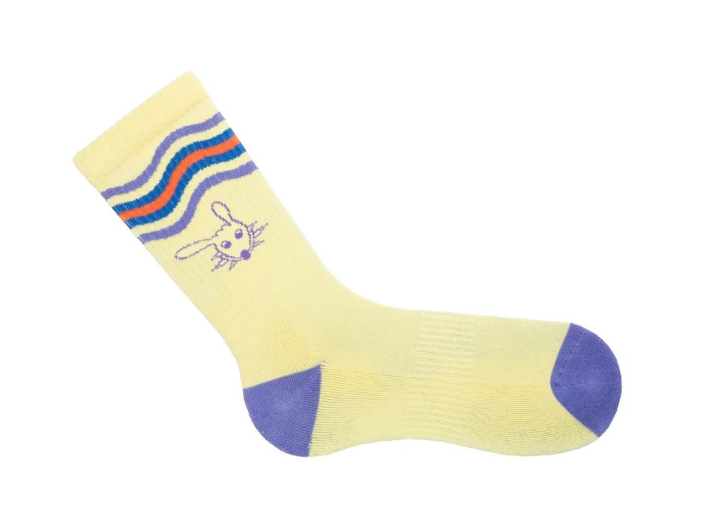 John Fluevog Charlie - Yellow/Purple | Freddy Varsity Socks