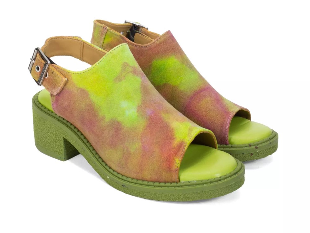 John Fluevog Goofball - Tie-Dye | Open-Toe Slingback Mules