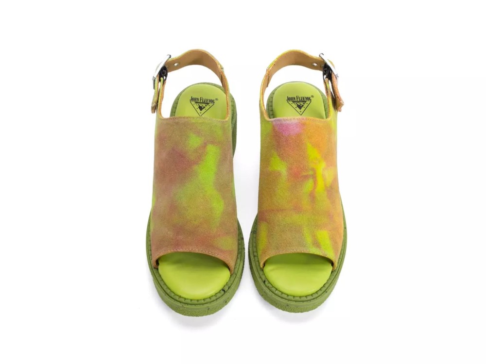 John Fluevog Goofball - Tie-Dye | Open-Toe Slingback Mules