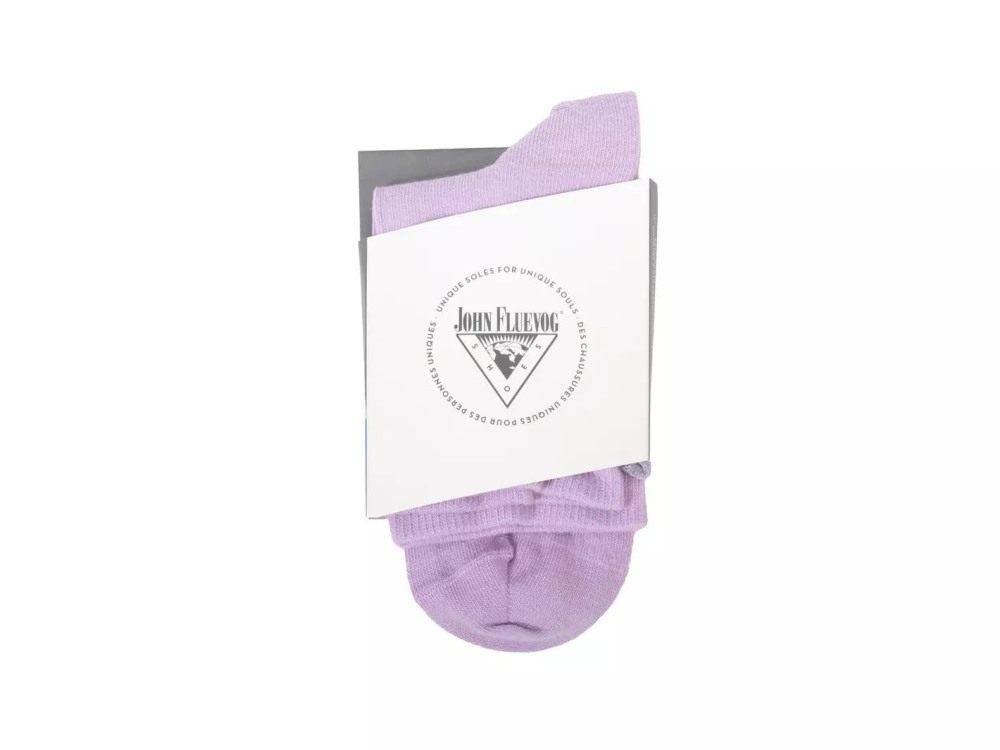 John Fluevog Fiona Vog Socks - Lavender | Lace cuff sock