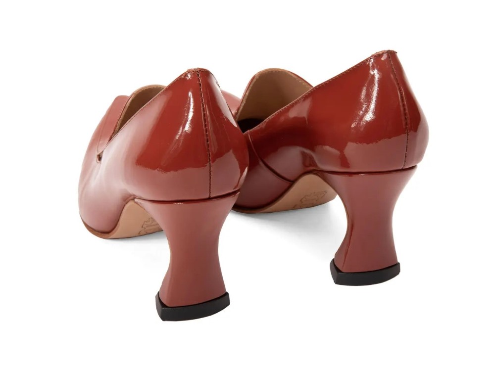 John Fluevog Davis - Reddish Brown | Classy Loafer Heels
