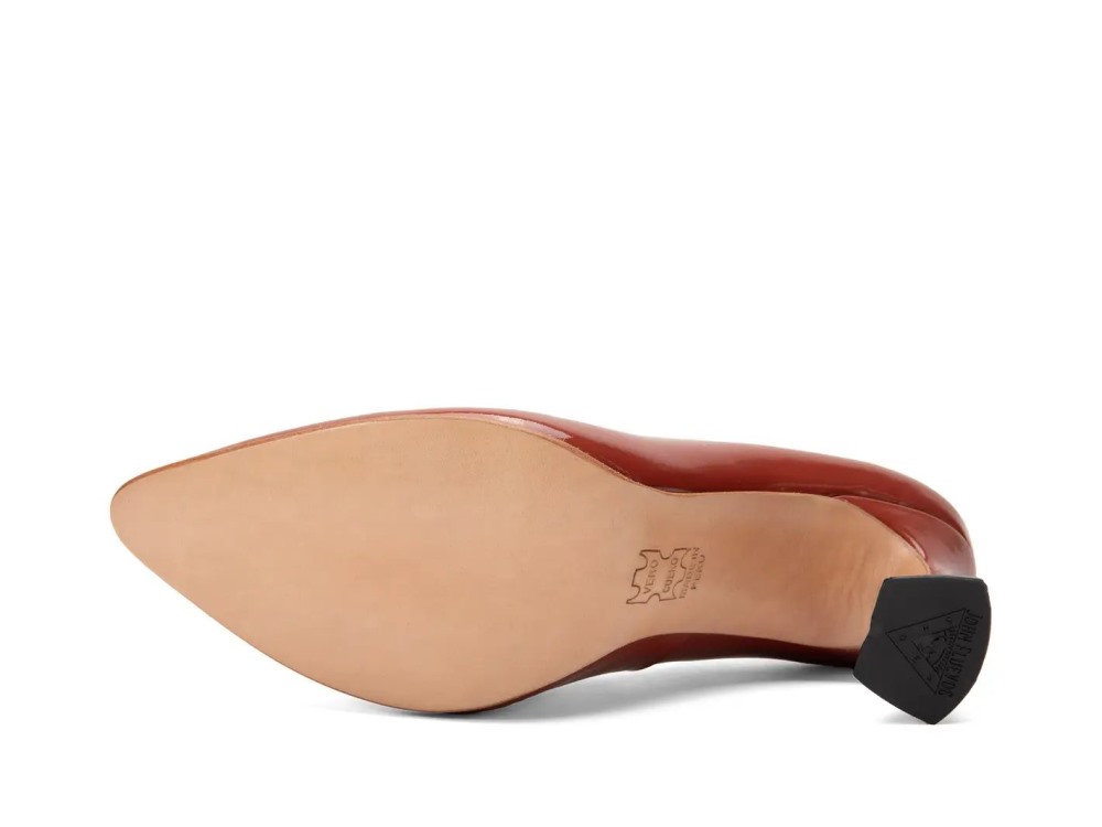 John Fluevog Davis - Reddish Brown | Classy Loafer Heels