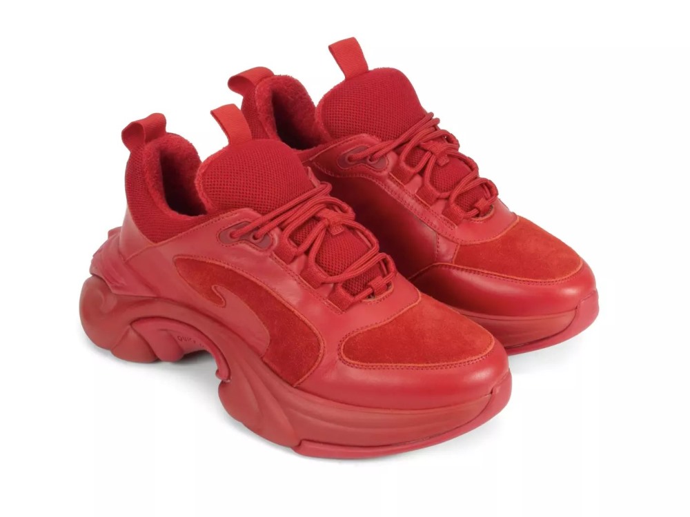 John Fluevog Duesy - Red | Chunky Sneakers