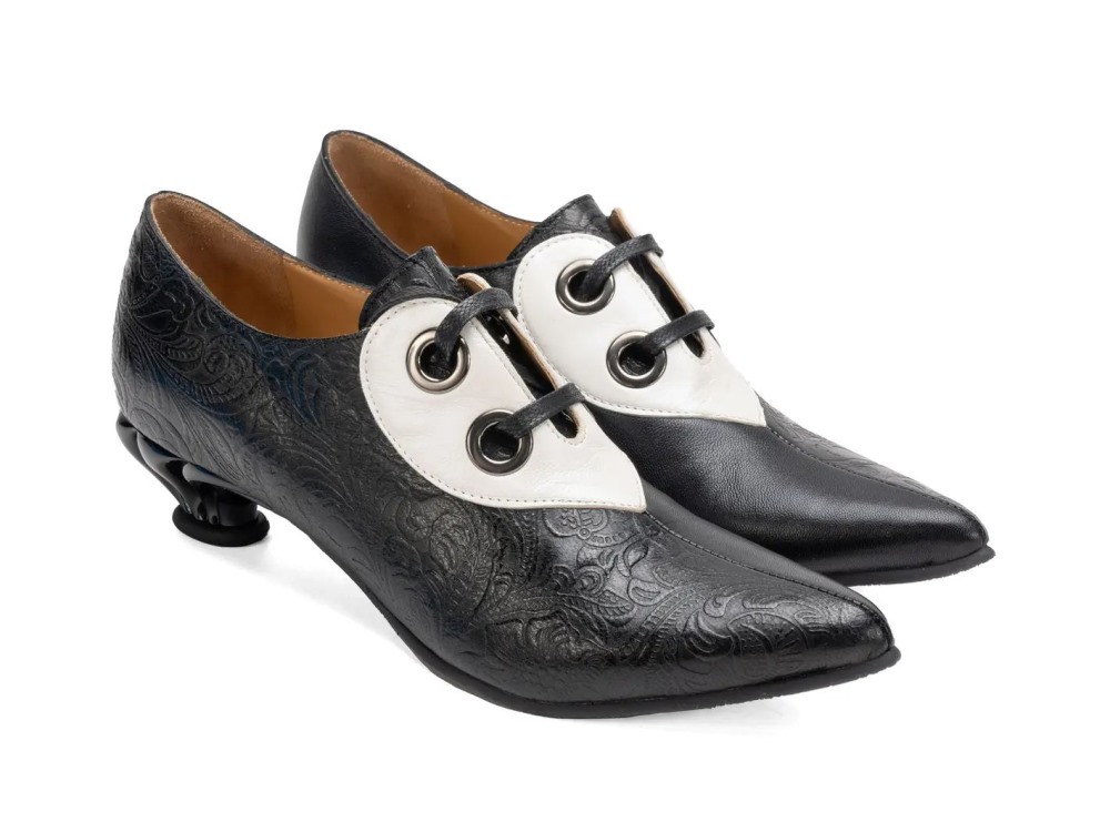 John Fluevog Stellaris - Black | Elegant Lace-Up Heels