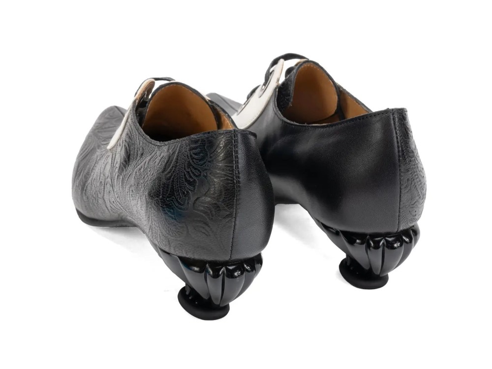 John Fluevog Stellaris - Black | Elegant Lace-Up Heels