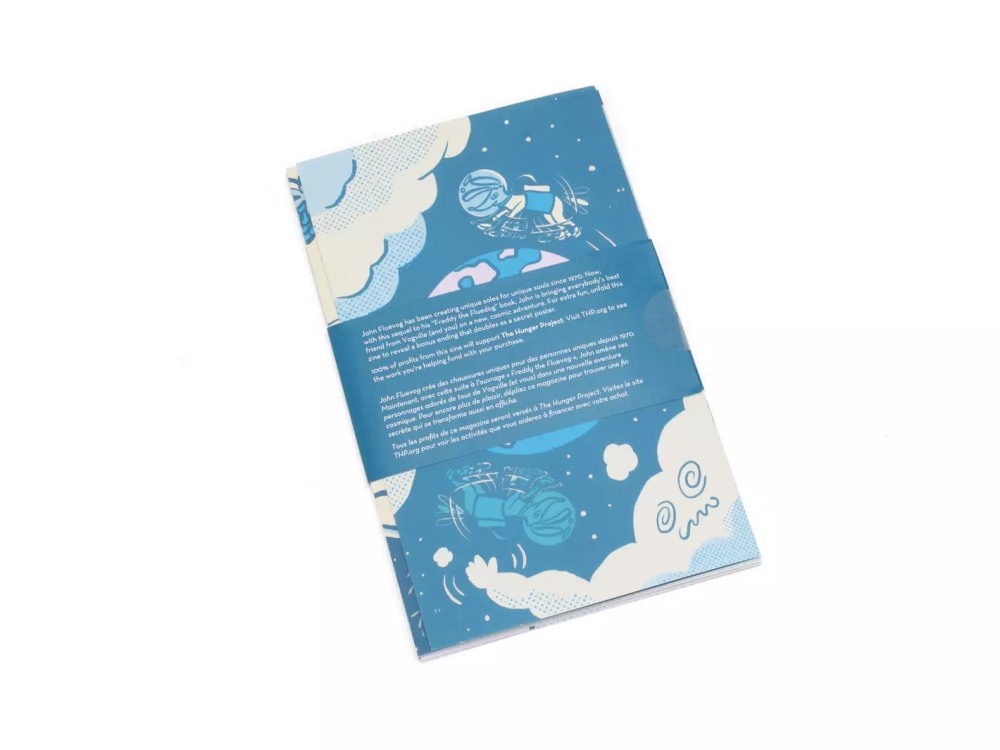 John Fluevog Freddy the Fluedog - Goes to the Moon | Fold-out zine