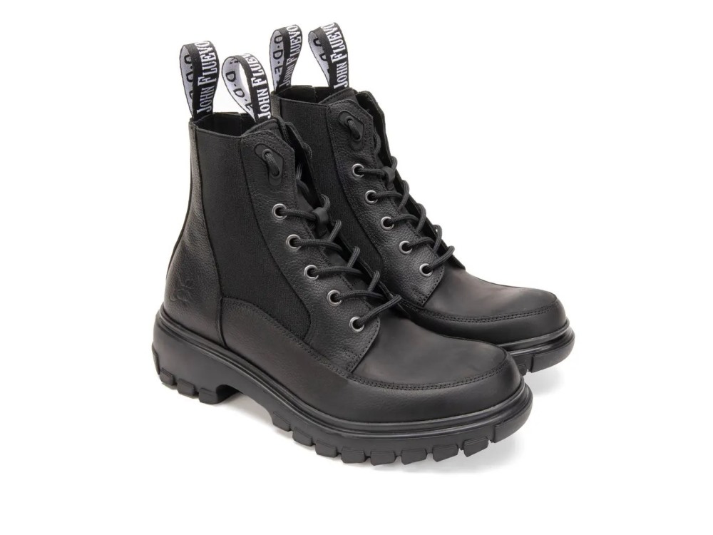 John Fluevog Friday - Black | Everyday Lace-Up Chelsea Boots